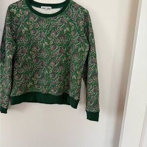 Green Floral Sweatshirt